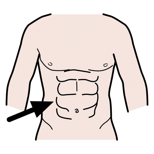 Pictograma de abdominal para niños con autismo y TEA