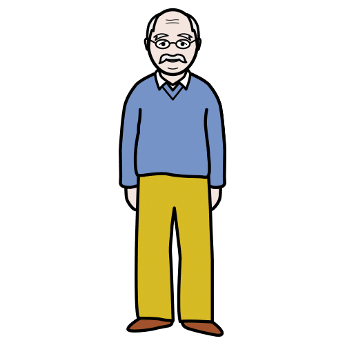 Pictograma de abuelo para niños con TEA