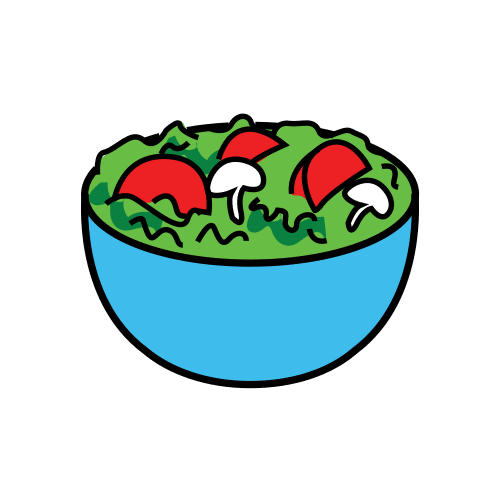 Pictograma de ensalada para niños con autismo y TEA