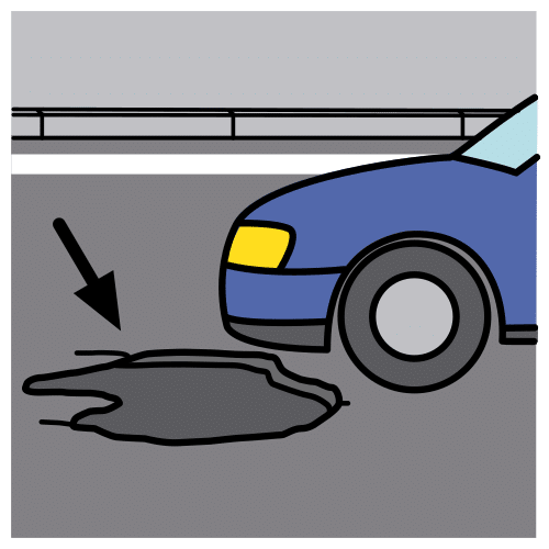 Pictograma de bache para niños con autismo y TEA