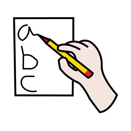 Pictograma de escribir para niños con autismo y TEA