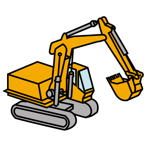 Pictograma de excavadora para niños con autismo y TEA