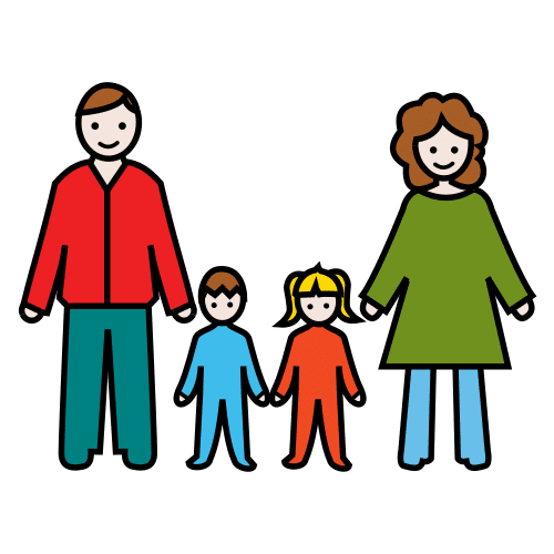 Pictograma de familia para niños con TEA