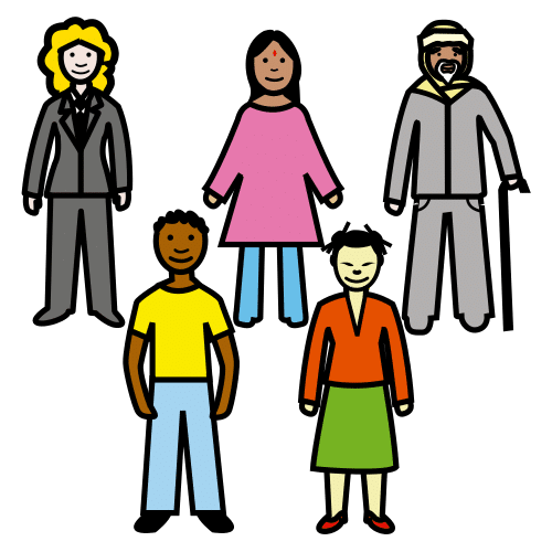 Pictograma de interculturalidad para niños con autismo y TEA