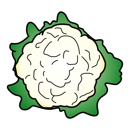 Pictograma de coliflor para niños con autismo y TEA