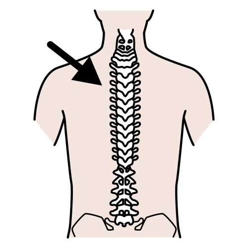 Pictograma de columna vertebral para niños con TEA