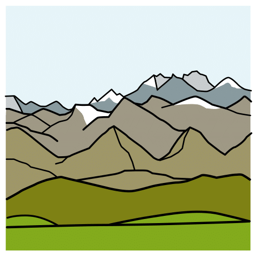 Pictograma de cordillera para niños con autismo y TEA