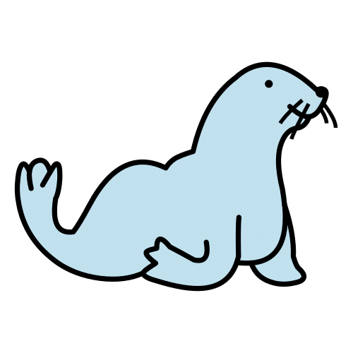 Pictograma de foca para niños con TEA