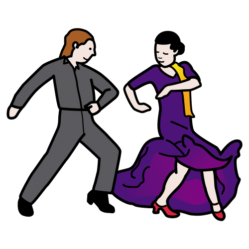 Pictograma de flamenco para niños con autismo y TEA