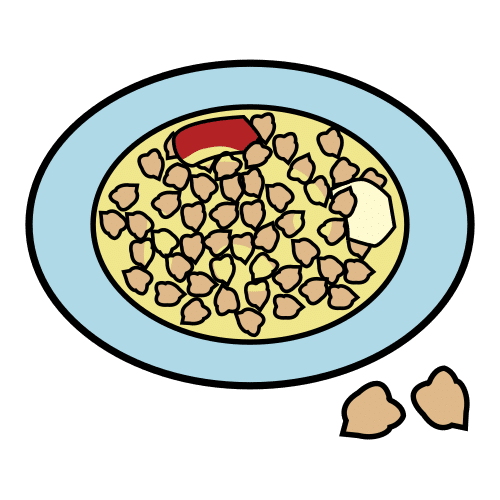 Pictograma de garbanzos para niños con autismo y TEA
