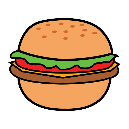 Pictograma de hamburguesa para niños con autismo y TEA