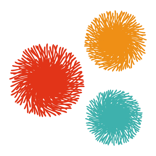 Pictograma de pompones para niños con autismo y TEA