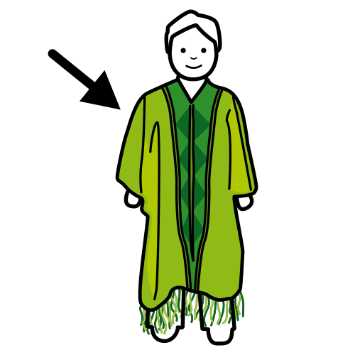 Pictograma de poncho para niños con autismo y TEA
