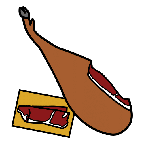 Pictograma de jamón para niños con TEA