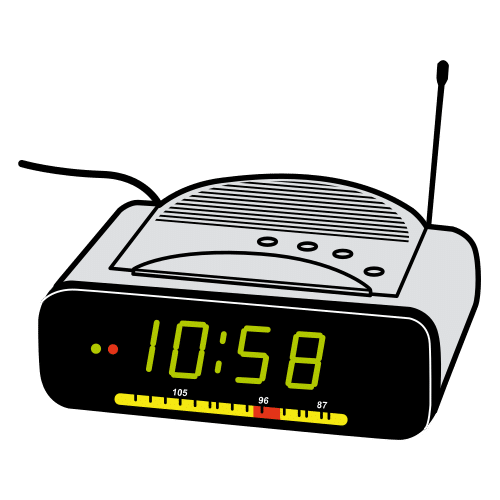 Pictograma de radio despertador para niños con TEA