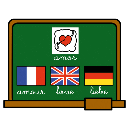Pictograma de clase de idiomas para niños con TEA