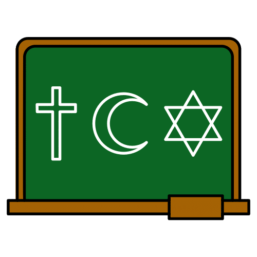 Pictograma de religión para niños con TEA