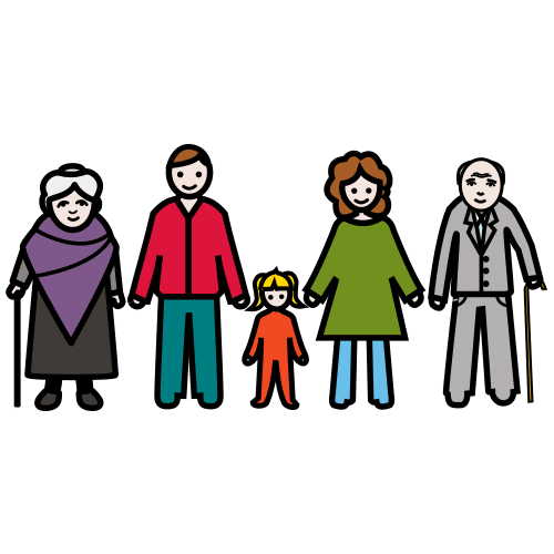 Pictograma de familia para niños con autismo y TEA