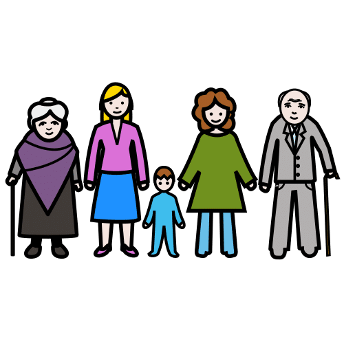 Pictograma de familia para niños con autismo y TEA