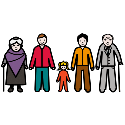 Pictograma de familia para niños con autismo y TEA