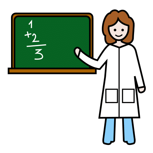 Pictograma de maestra para niños con autismo y TEA