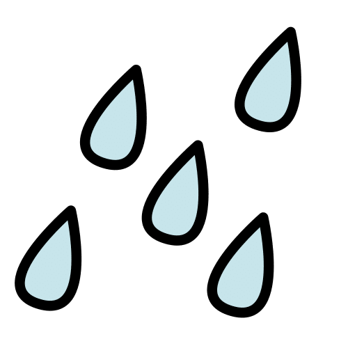 Pictograma de gotas de agua para niños con autismo y TEA