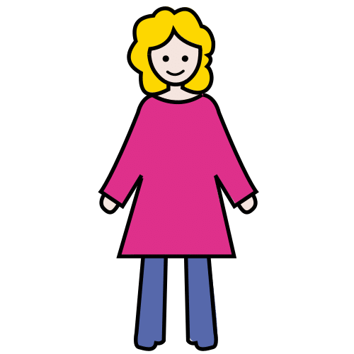 Pictograma de mujer para niños con autismo y TEA