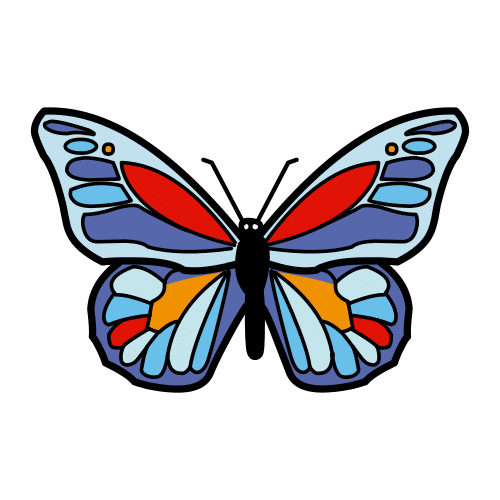 Pictograma de mariposa para niños con TEA