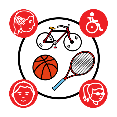 Pictograma de deporte adaptado para niños con autismo y TEA