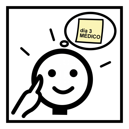 Pictograma de taller de memoria para niños con autismo y TEA