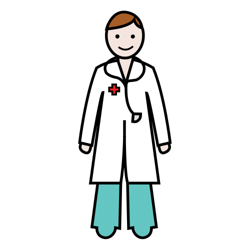 Pictograma de médico para niños con autismo y TEA
