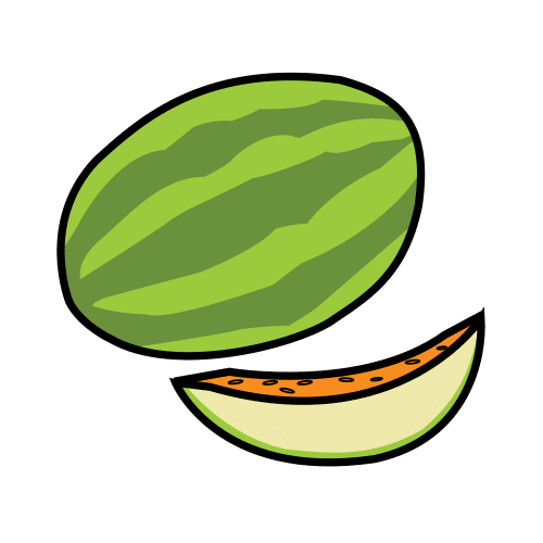 Pictograma de melón para niños con autismo y TEA