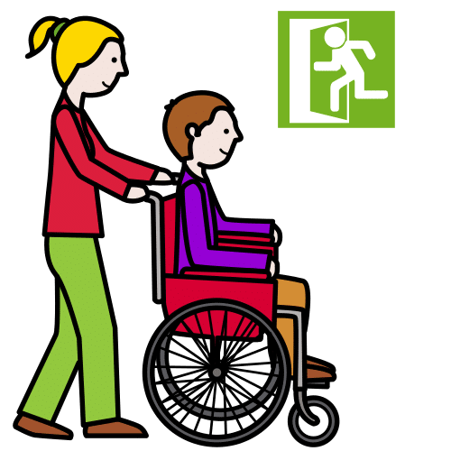 Pictograma de salida dependientes para niños con autismo y TEA