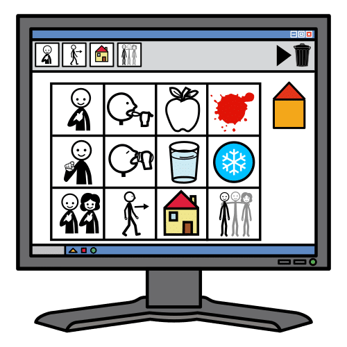 Pictograma de tablero de comunicación para niños con TEA