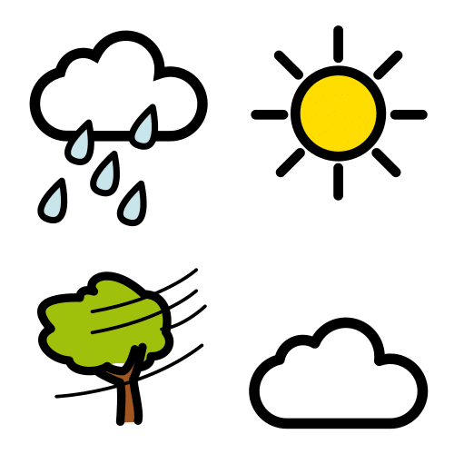 Pictograma de clima para niños con autismo y TEA
