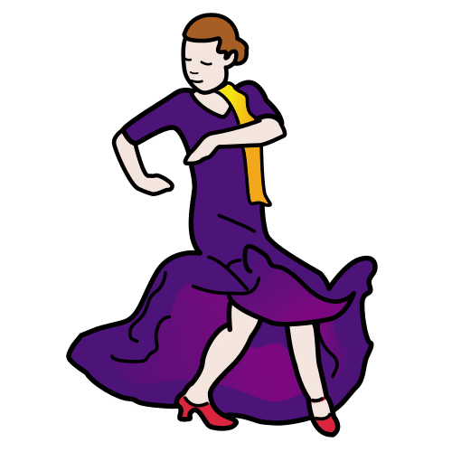 Pictograma de bailadora para niños con TEA