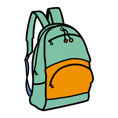 Pictograma de mochila para niños con TEA