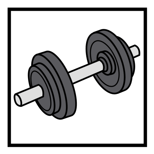 Pictograma de gimnasio para niños con TEA