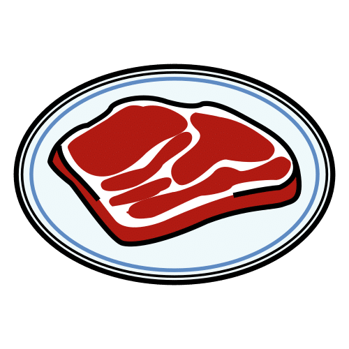 Pictograma de carne para niños con autismo y TEA