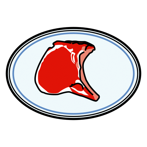 Pictograma de carne para niños con autismo y TEA