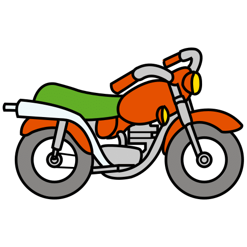 Pictograma de motocicleta para niños con TEA