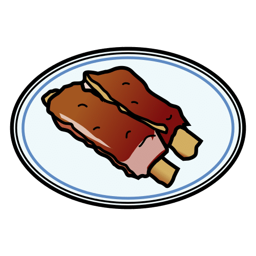 Pictograma de costillas para niños con autismo y TEA