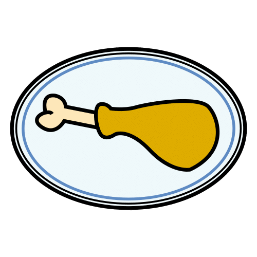 Pictograma de muslo de pollo para niños con autismo y TEA