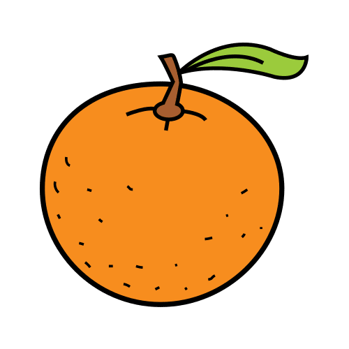 Pictograma de naranja para niños con autismo y TEA