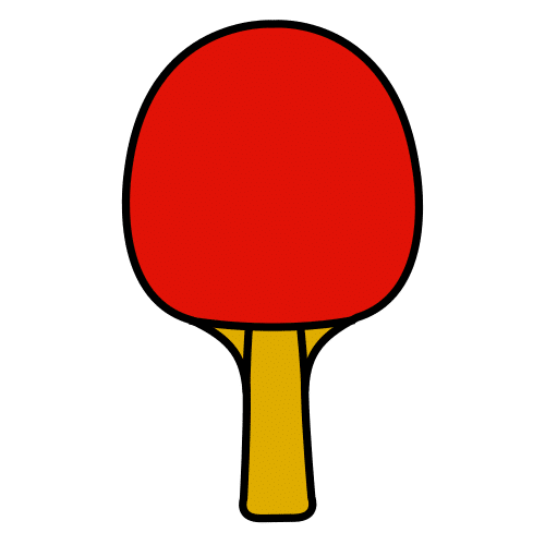 Pictograma de raqueta de ping-pong para niños con autismo y TEA
