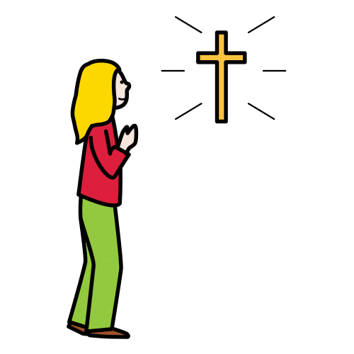 Pictograma de cristiana para niños con autismo y TEA