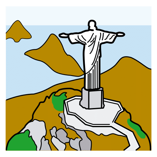 Pictograma de Cristo Redentor para niños con autismo y TEA