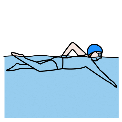 Pictograma de natación para niños con autismo y TEA