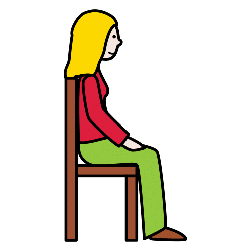 Pictograma de sentada para niños con autismo y TEA