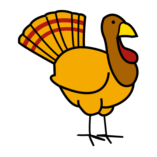 Pictograma de pavo para niños con autismo y TEA